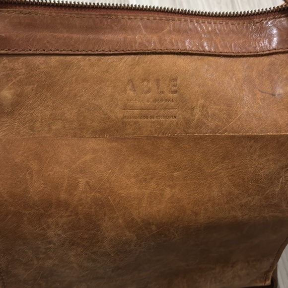 Able Oversized Tote Leather Zippered
Shoulder Cognac Bag - Picture 13 of 16